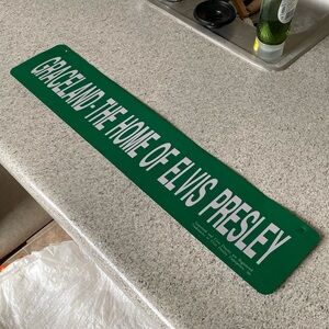Green Elvis Presley Graceland sign